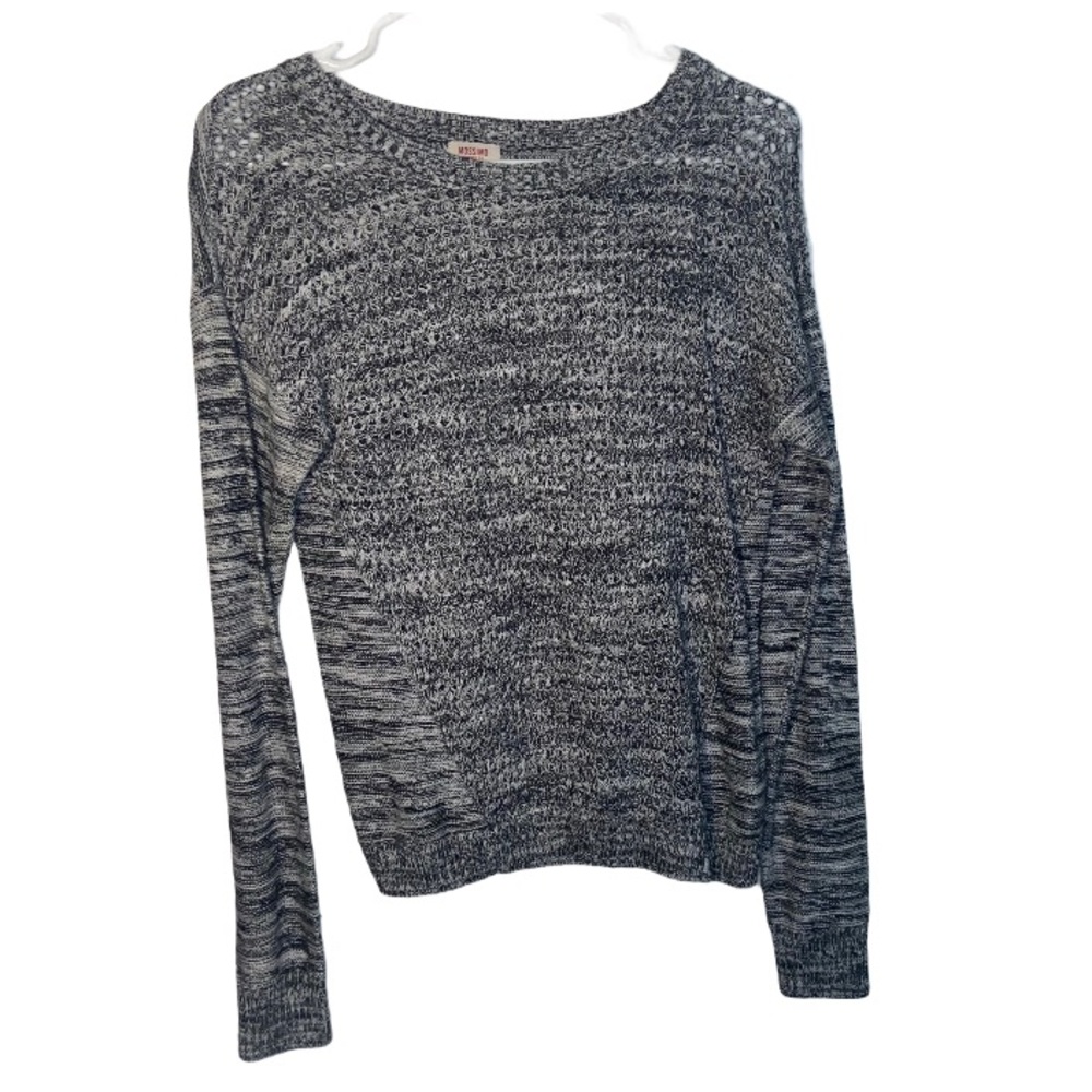 Mossino Grey Black and White Sweater